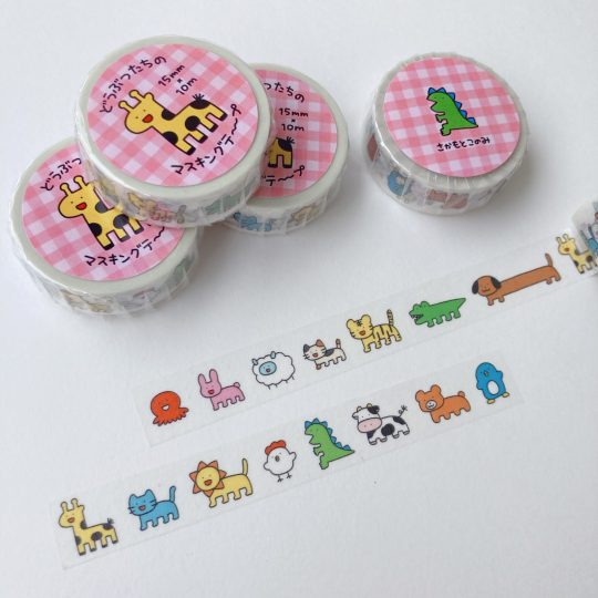 どうぶつたちのマスキングテープ